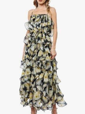 Irina Structured Ruffle Cocktail Dress